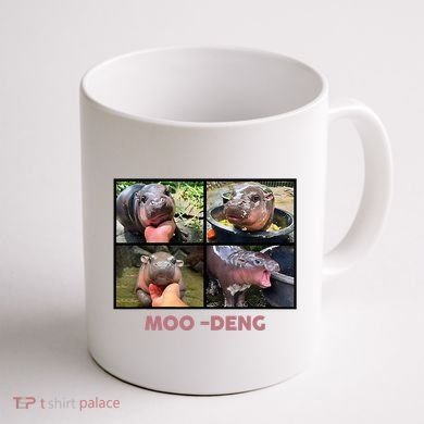 The Famous Baby Pigmy Hippo Moodeng Coffee Mug back
