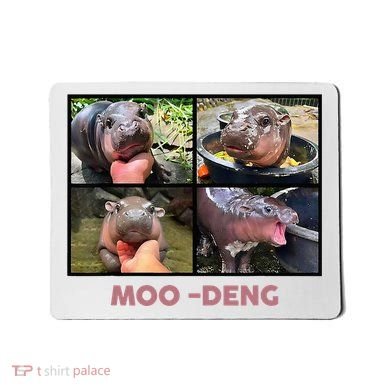 The Famous Baby Pigmy Hippo Moodeng Mousepad