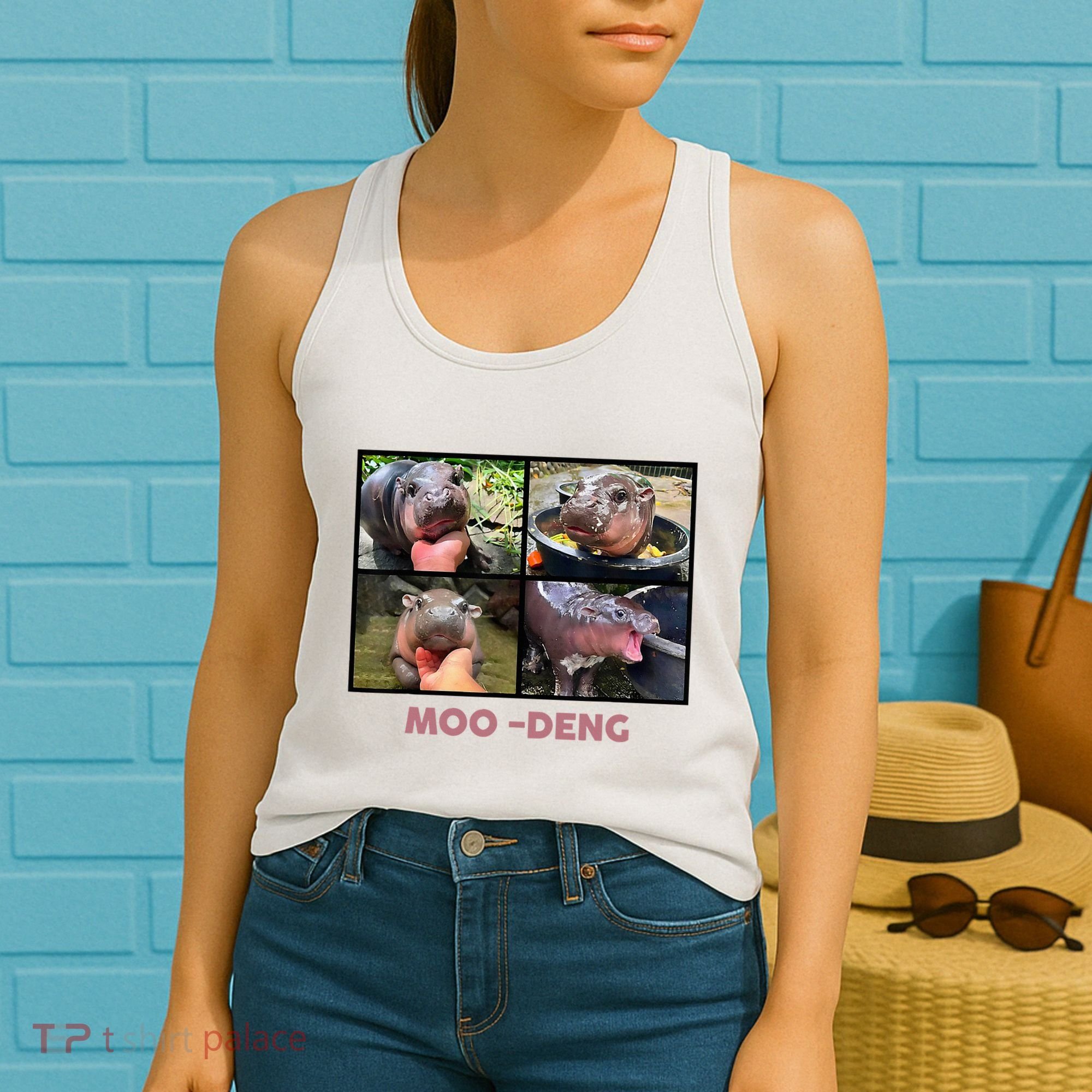 The Famous Baby Pigmy Hippo Moodeng Women's Tank Top