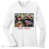 The Famous Baby Pigmy Hippo Moodeng Women's Long Sleeve Shirt thumb 0