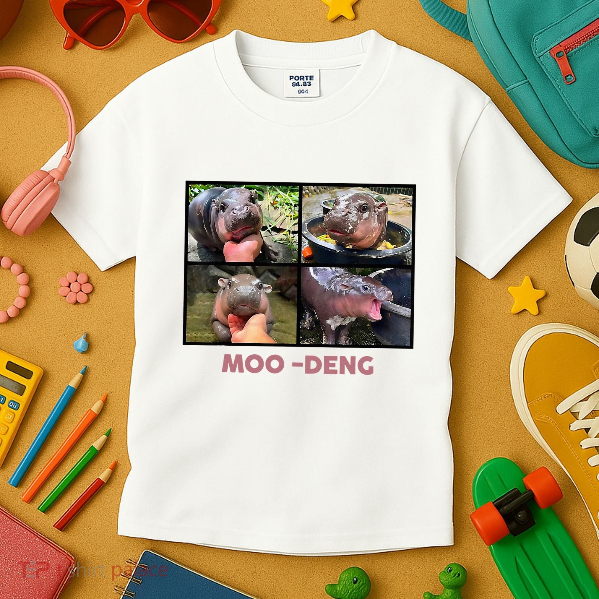 The Famous Baby Pigmy Hippo Moodeng Kids T-Shirt