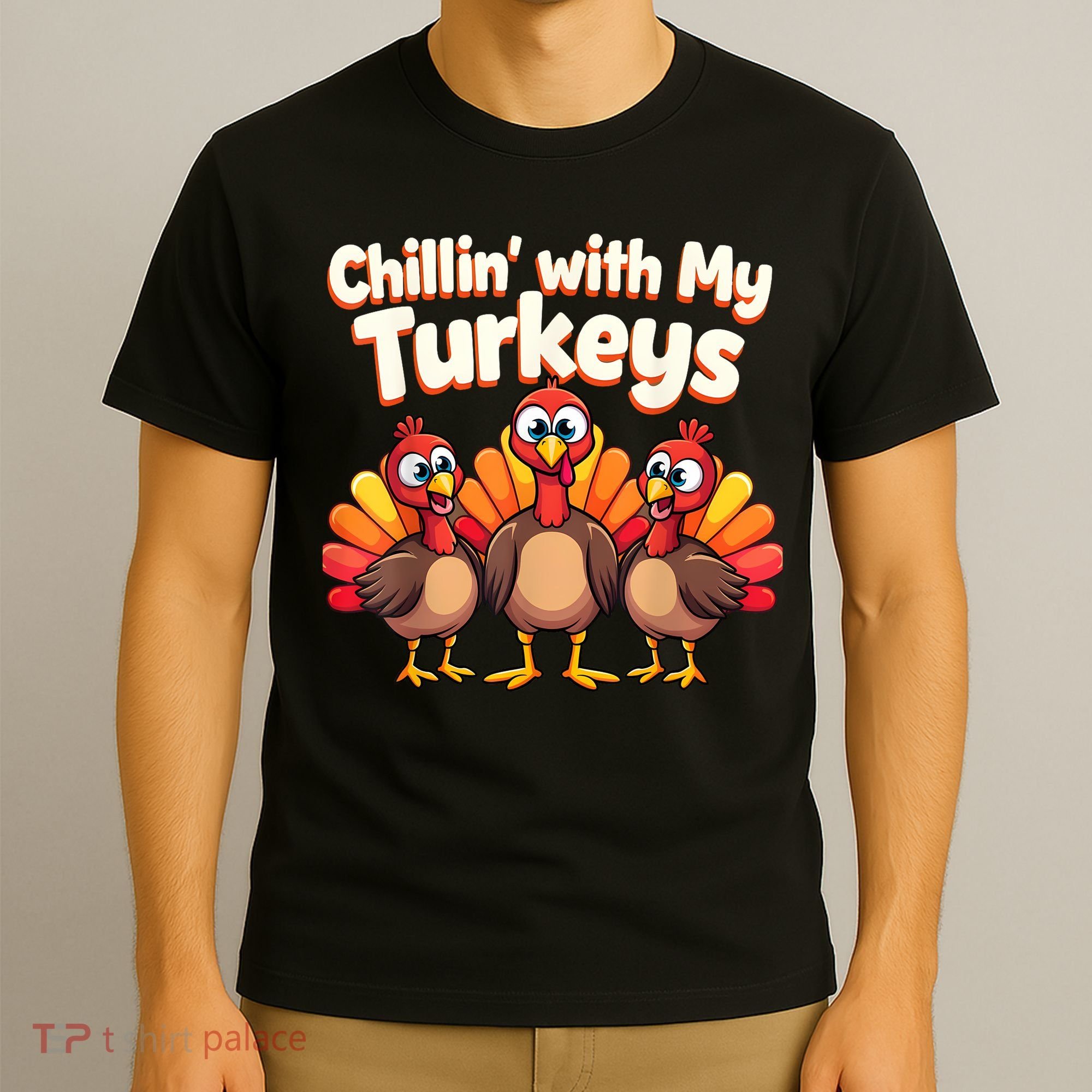 Thanksgiving Family Chillin With My Turkeys T-Shirt