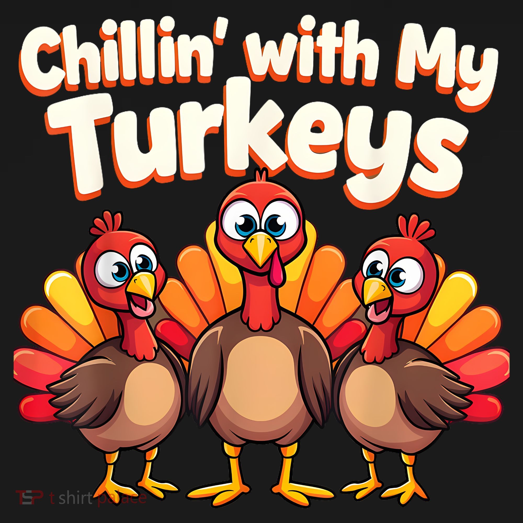 Thanksgiving Family Chillin With My Turkeys T-Shirt