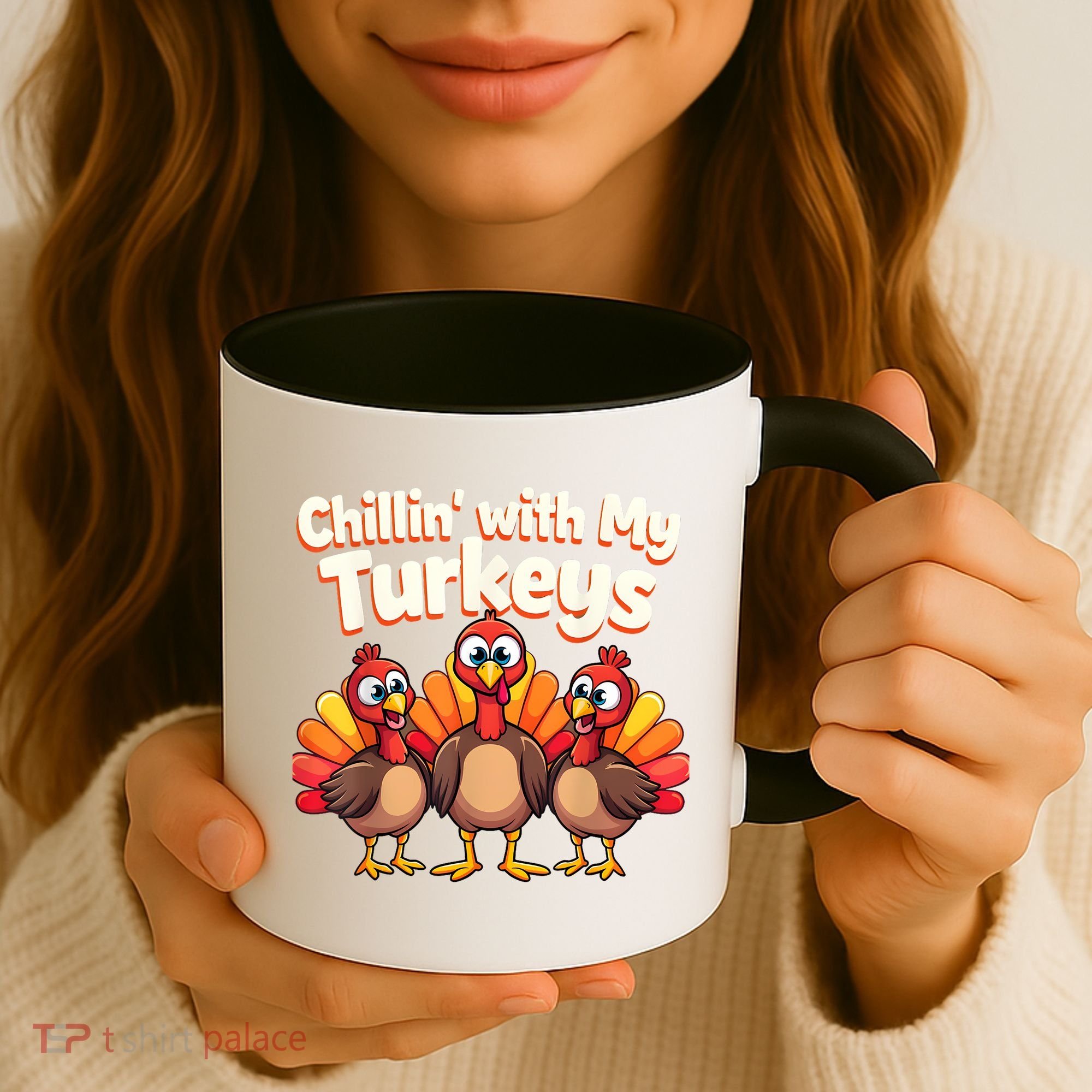Thanksgiving Family Chillin With My Turkeys Coffee Mug