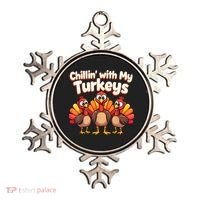 Thanksgiving Family Chillin With My Turkeys Ornament thumb 0