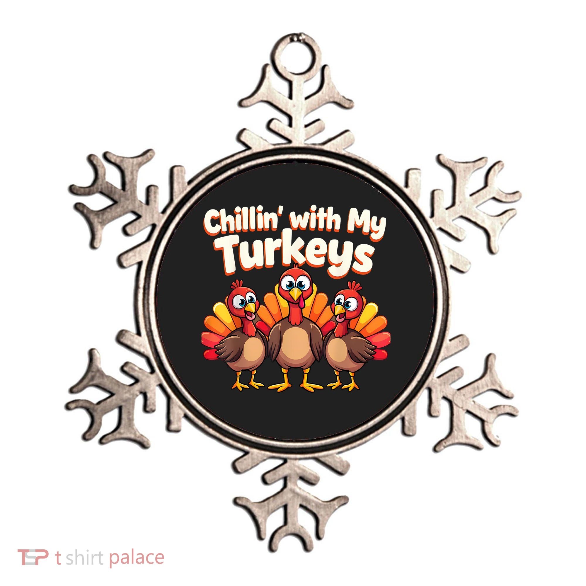Thanksgiving Family Chillin With My Turkeys Ornament