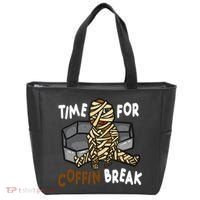 Time For Coffin Break Zombie Funny Tote Bag thumb 0