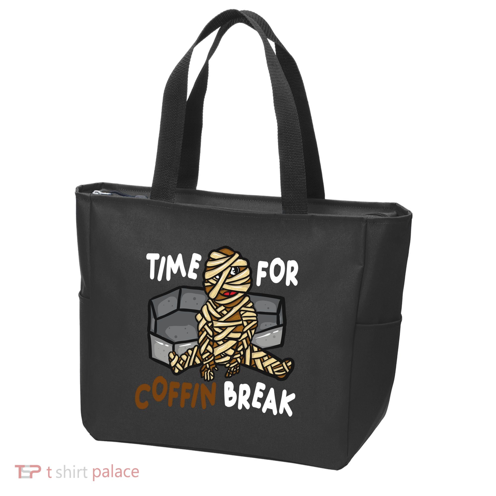 Time For Coffin Break Zombie Funny Tote Bag