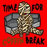 Time For Coffin Break Zombie Funny Santa Hat thumb 1