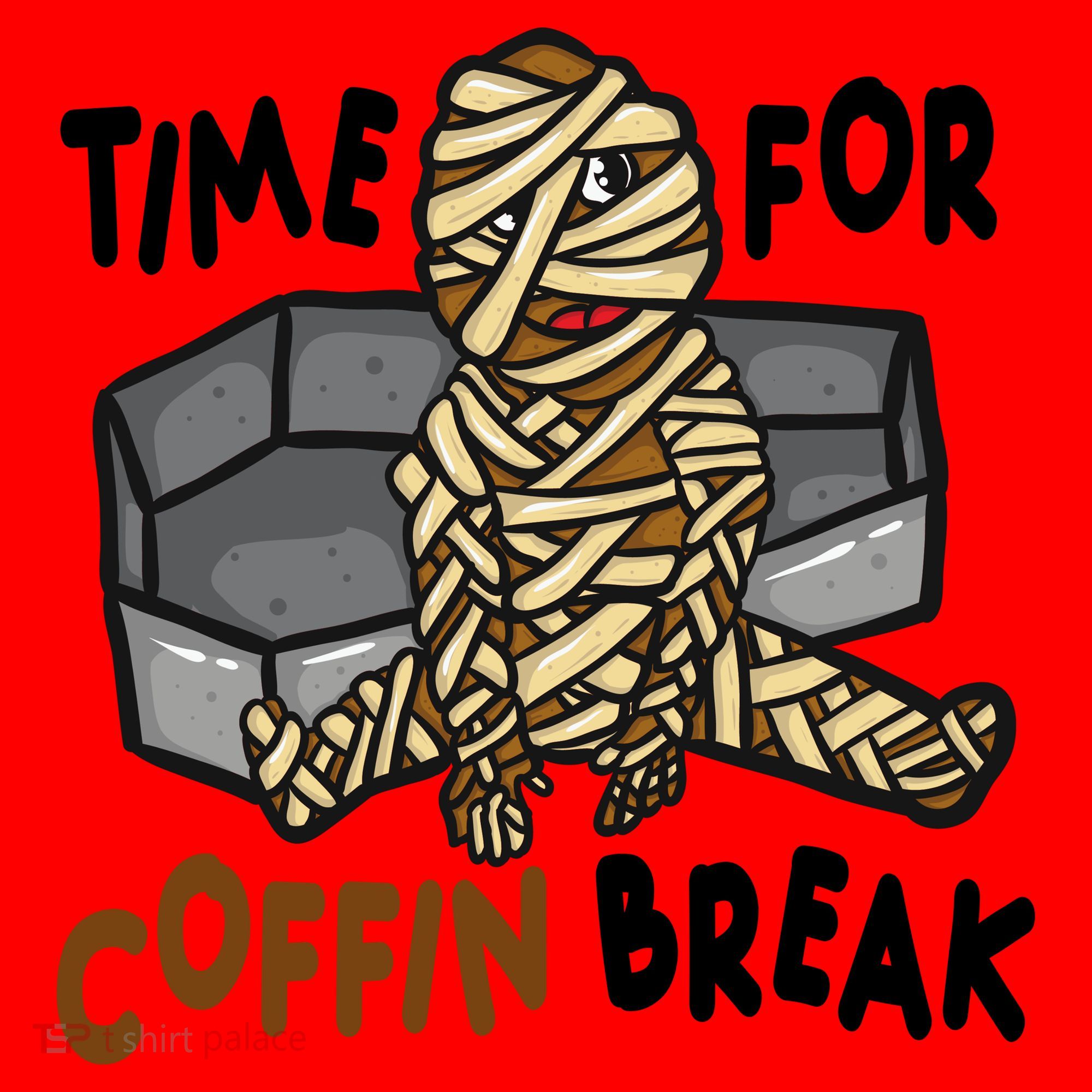 Time For Coffin Break Zombie Funny Santa Hat