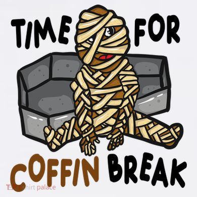 Time For Coffin Break Zombie Funny Toddler Zip Fleece Hoodie