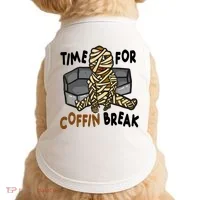 Time For Coffin Break Zombie Funny Doggie Tank thumb 0