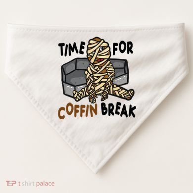 Time For Coffin Break Zombie Funny USA-Made Doggie Bandana