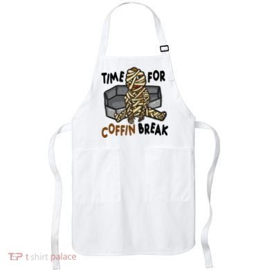 Time For Coffin Break Zombie Funny Apron