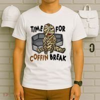 Time For Coffin Break Zombie Funny T-Shirt thumb 6