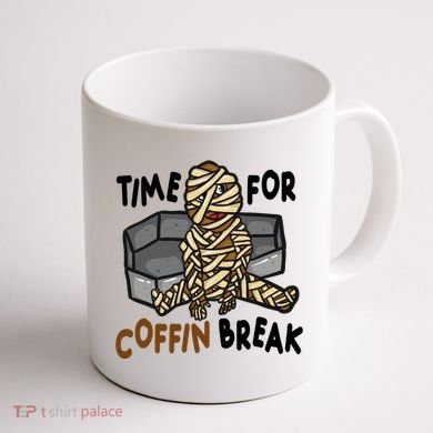 Time For Coffin Break Zombie Funny Coffee Mug back