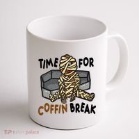 Time For Coffin Break Zombie Funny Coffee Mug thumb 1