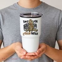 Time For Coffin Break Zombie Funny Tumbler thumb 2