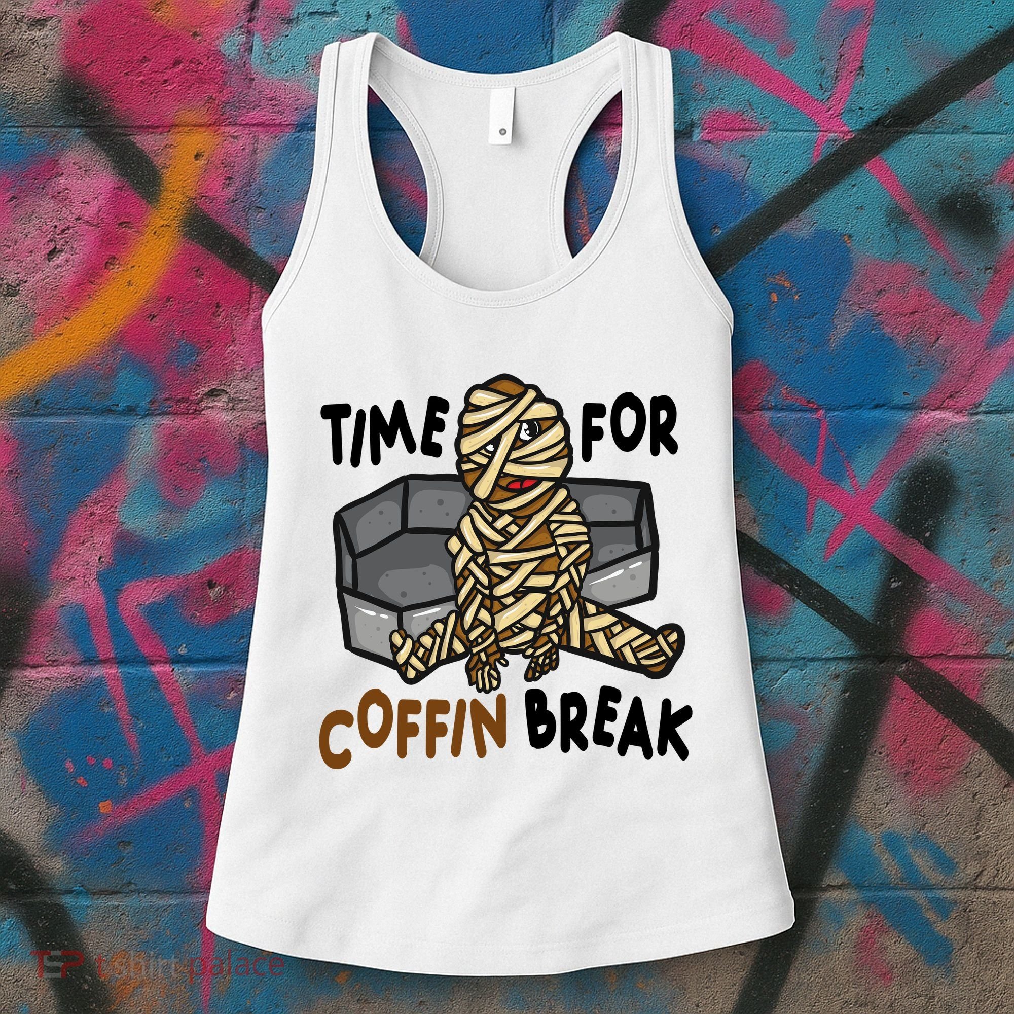 Time For Coffin Break Zombie Funny Women's Tank Top