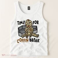 Time For Coffin Break Zombie Funny Tank Top thumb 2