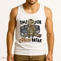 Time For Coffin Break Zombie Funny Tank Top thumb 3