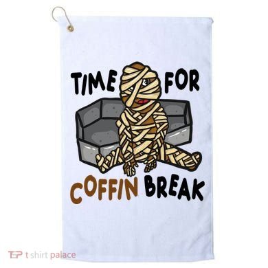 Time For Coffin Break Zombie Funny Golf Towel