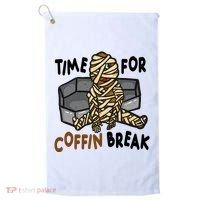 Time For Coffin Break Zombie Funny Golf Towel thumb 0