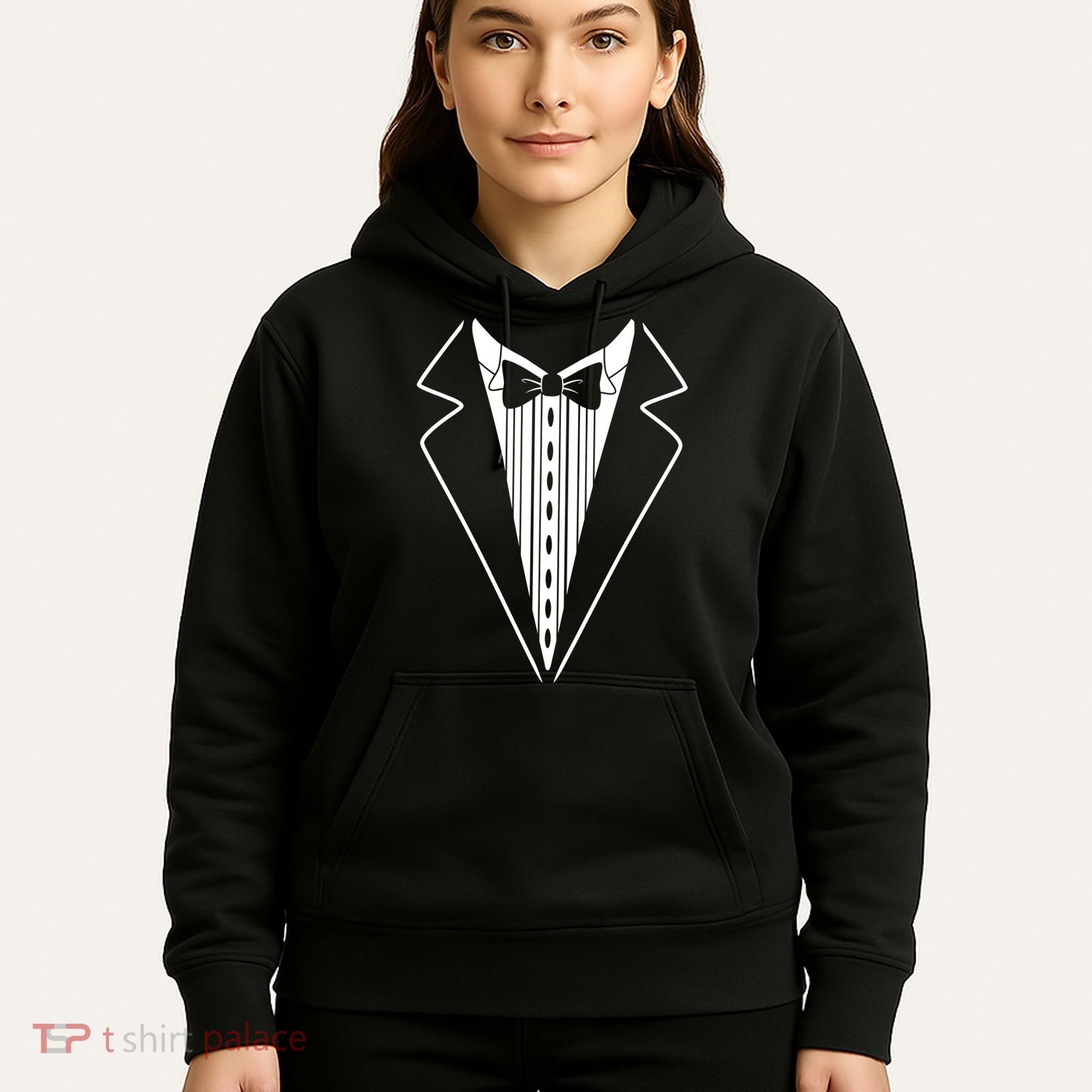 Tuxedo Formal Classic Black White Tux Hoodie