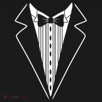Tuxedo Formal Classic Black White Tux Women's Hoodie thumb 2