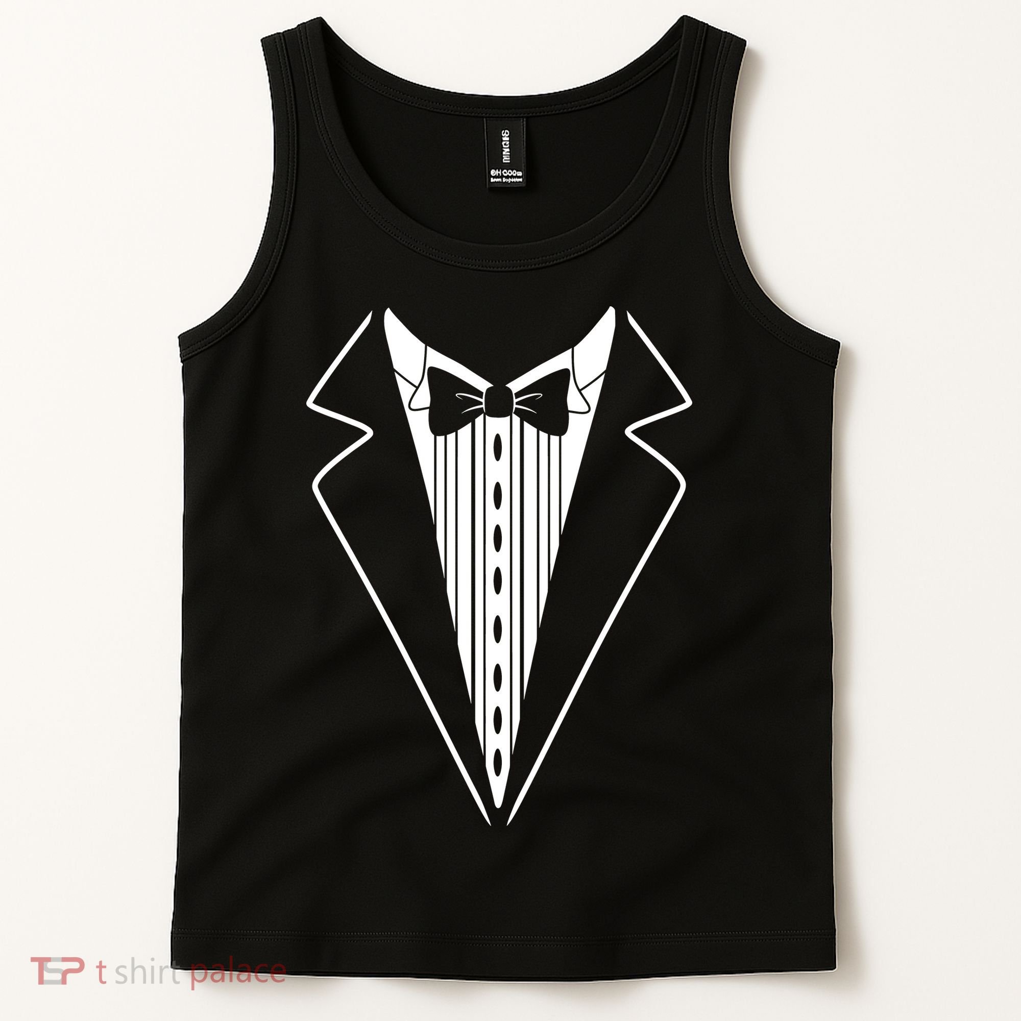 Tuxedo Formal Classic Black White Tux Tank Top