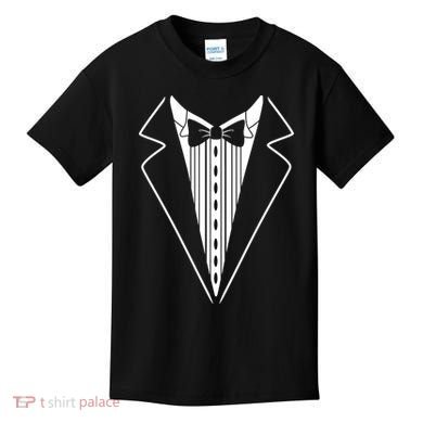 Tuxedo Formal Classic Black White Tux Kids T-Shirt