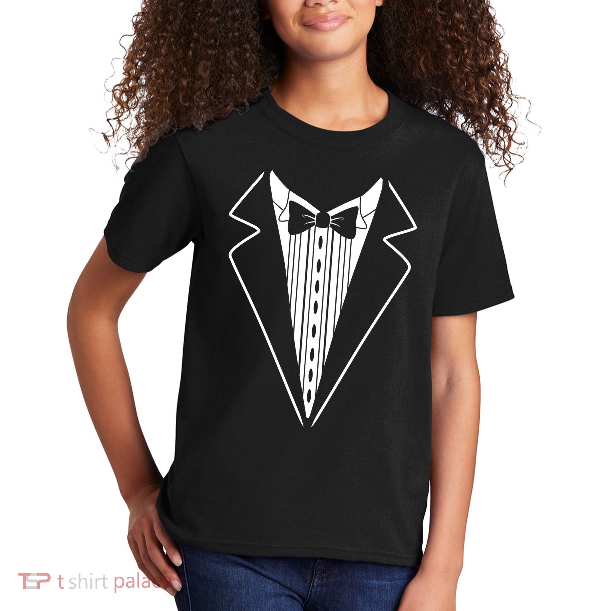 Tuxedo Formal Classic Black White Tux Kids T-Shirt