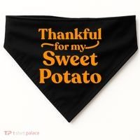 Thanksgiving For Couples Sweet Potato Yam Set USA-Made Doggie Bandana thumb 0