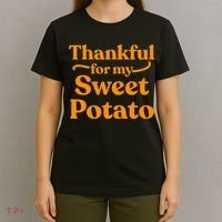 Thanksgiving For Couples Sweet Potato Yam Set T-Shirt thumb 4
