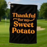 Thanksgiving For Couples Sweet Potato Yam Set Golf Towel thumb 1