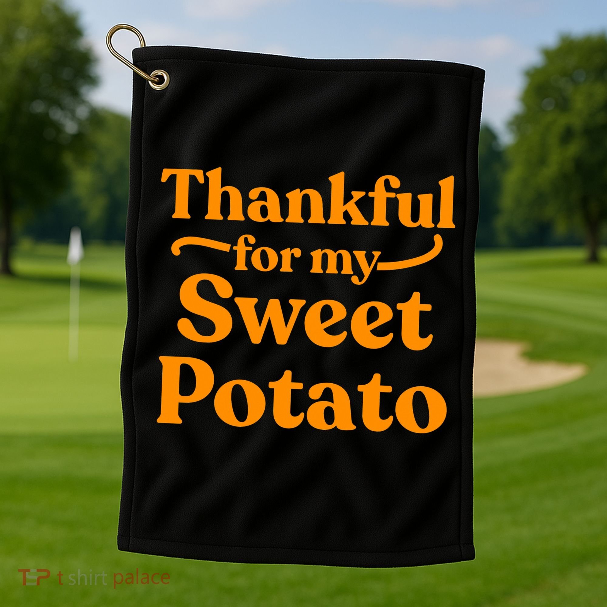 Thanksgiving For Couples Sweet Potato Yam Set Golf Towel