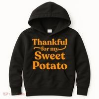 Thanksgiving For Couples Sweet Potato Yam Set Kids Hoodie thumb 0