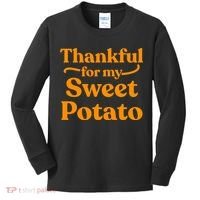 Thanksgiving For Couples Sweet Potato Yam Set Kids Long Sleeve Shirt thumb 0