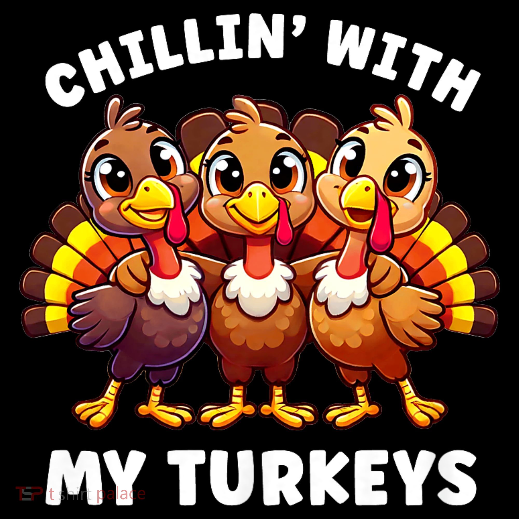 Thanksgiving Family Chillin With My Turkeys Funny Coffee Mug