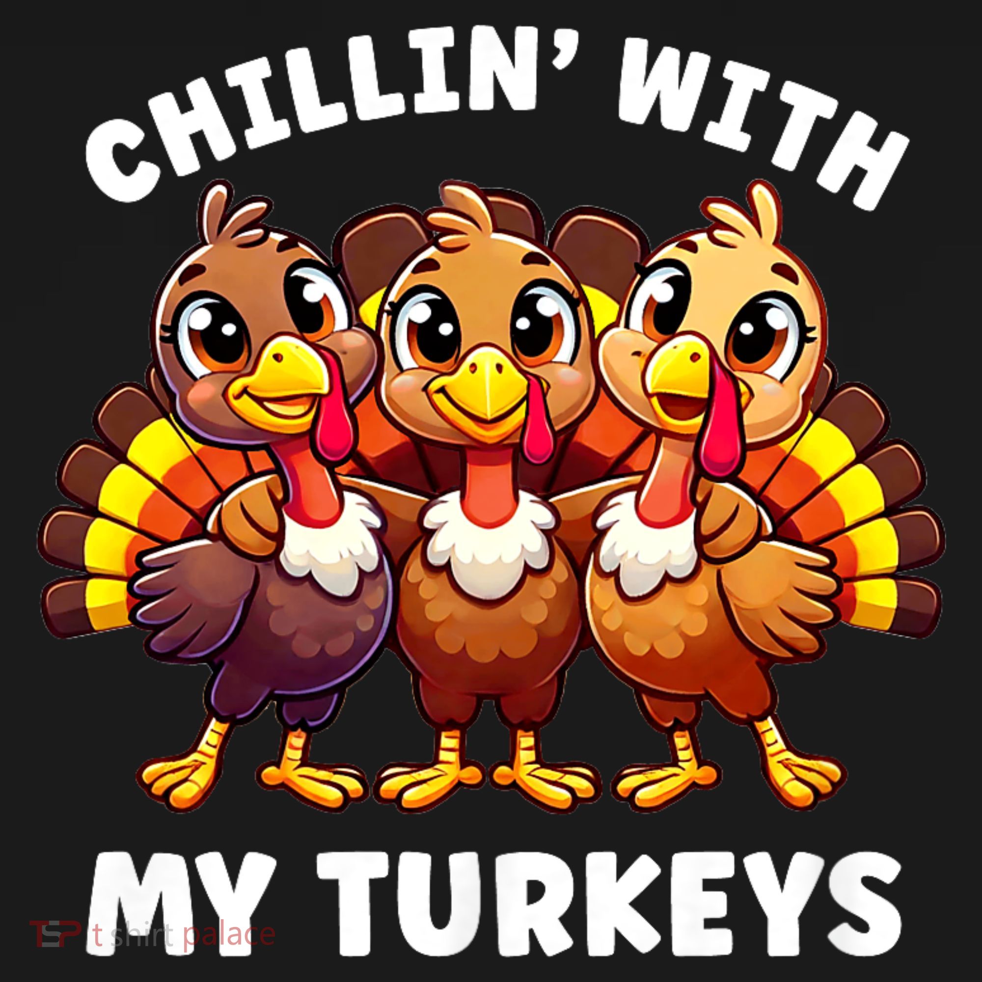 Thanksgiving Family Chillin With My Turkeys Funny Women's Tank Top