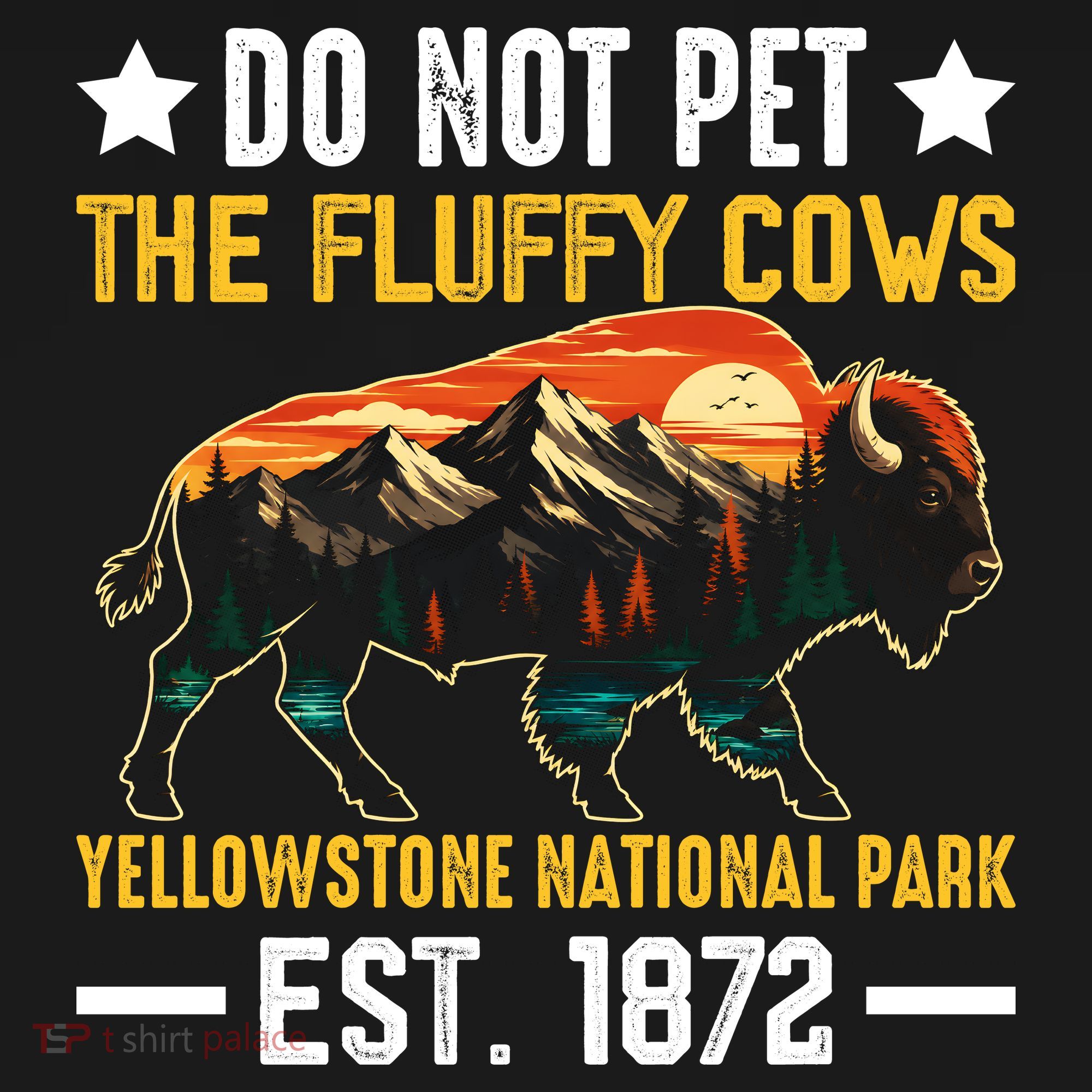 The Fluffy Cows Yellowstone National Park Long Sleeve Shirt