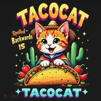 Tacocat Food Cat Lover Spelled Backward Is Tacocat Mexican Visor thumb 3