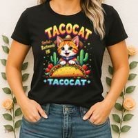 Tacocat Food Cat Lover Spelled Backward Is Tacocat Mexican Women's T-Shirt thumb 2
