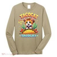 Tacocat Food Cat Lover Spelled Backward Is Tacocat Mexican Long Sleeve Shirt thumb 0