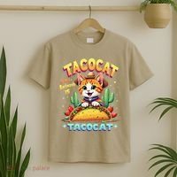 Tacocat Food Cat Lover Spelled Backward Is Tacocat Mexican T-Shirt thumb 2