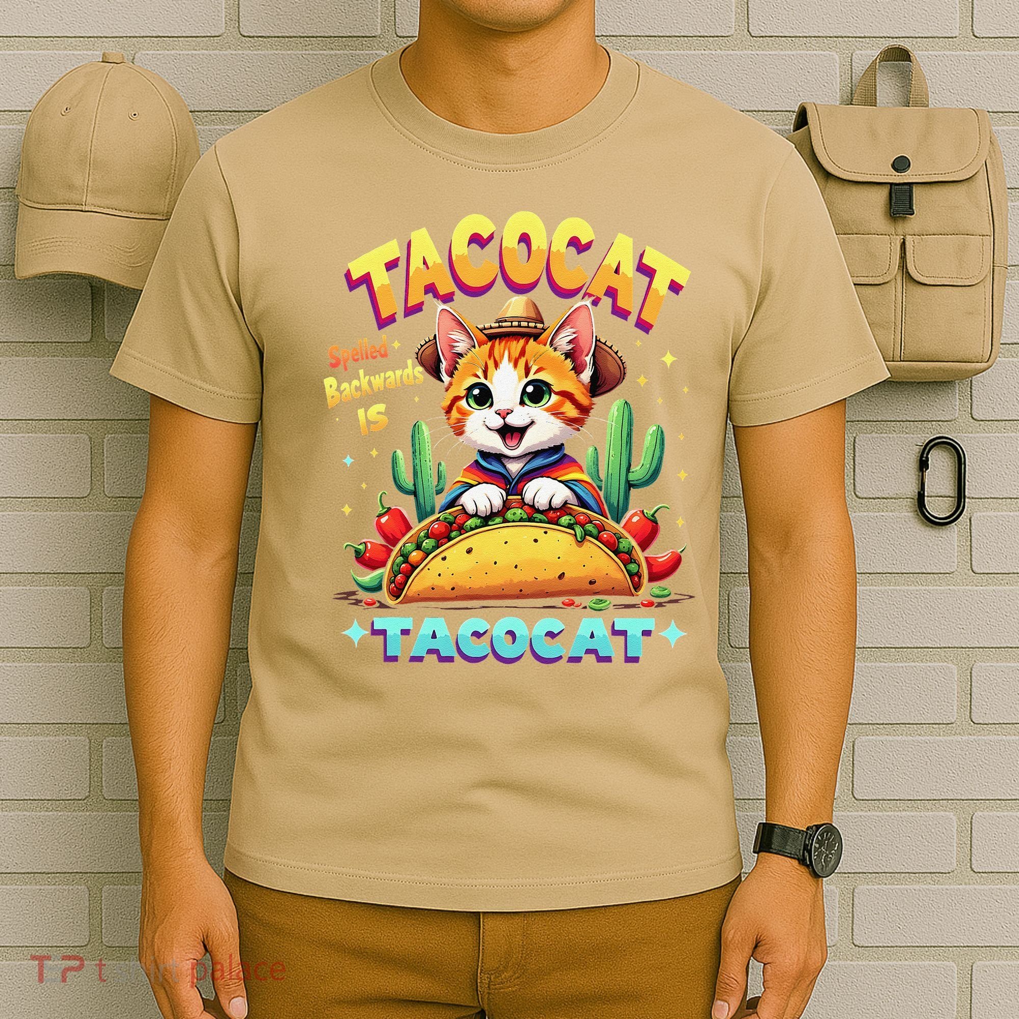 Tacocat Food Cat Lover Spelled Backward Is Tacocat Mexican T-Shirt