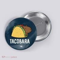 Tacobara Funny Capybara Tacos Button thumb 0