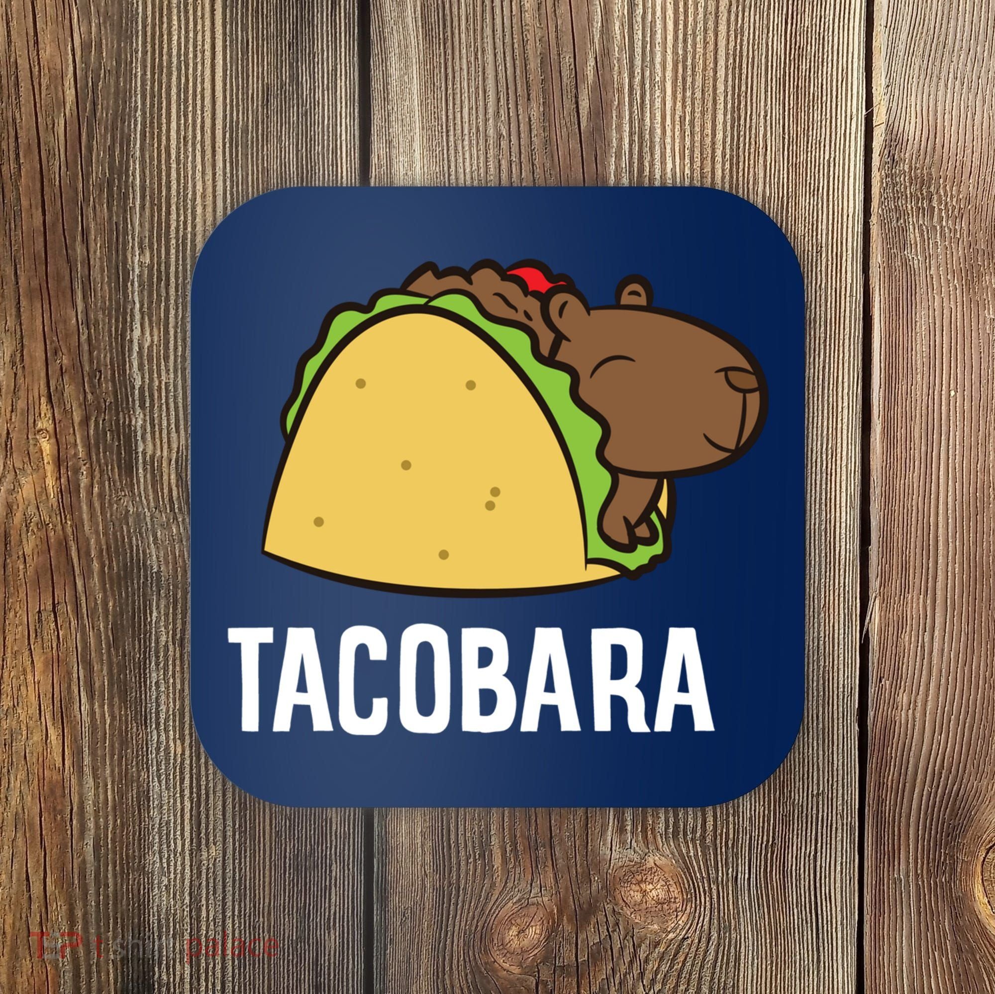 Tacobara Funny Capybara Tacos Coaster