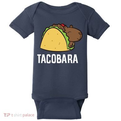 Tacobara Funny Capybara Tacos Baby Bodysuit