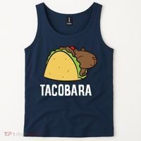 Tacobara Funny Capybara Tacos Tank Top thumb 2
